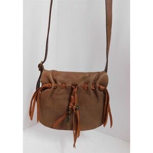 Lucky Brand Brown Leather Small Crossbody Shoulder Bag‎